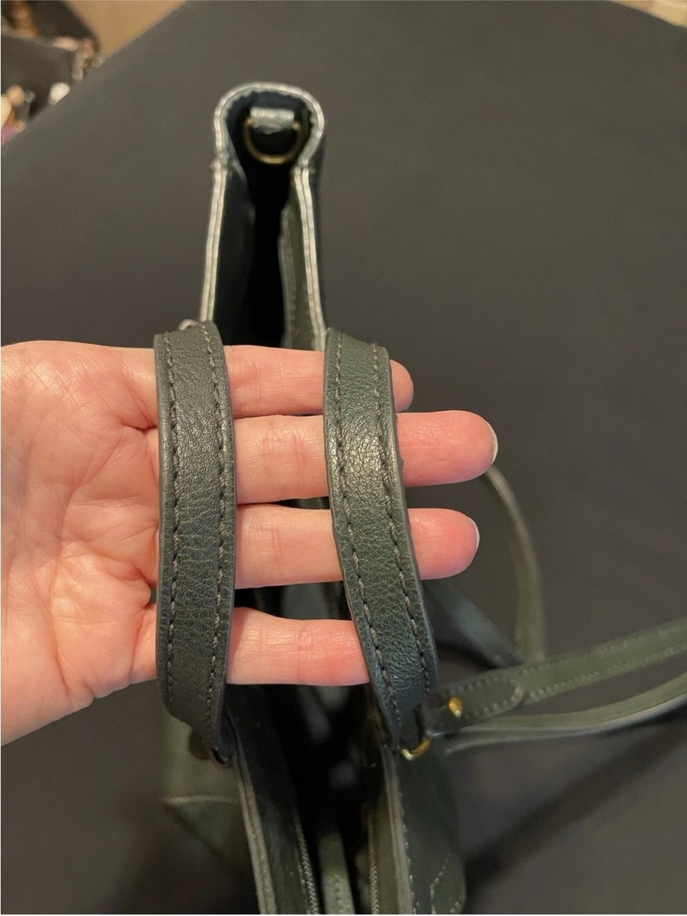 Fossil Women's Parker Leather Convertible Backpack Purse Handbag EUC Dark Green - Picture 5 of 9